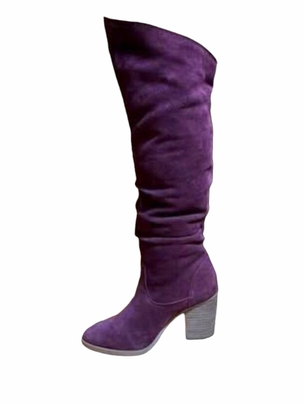 NWOT Nine West Purple Suede Slouch Boots sz 6.5